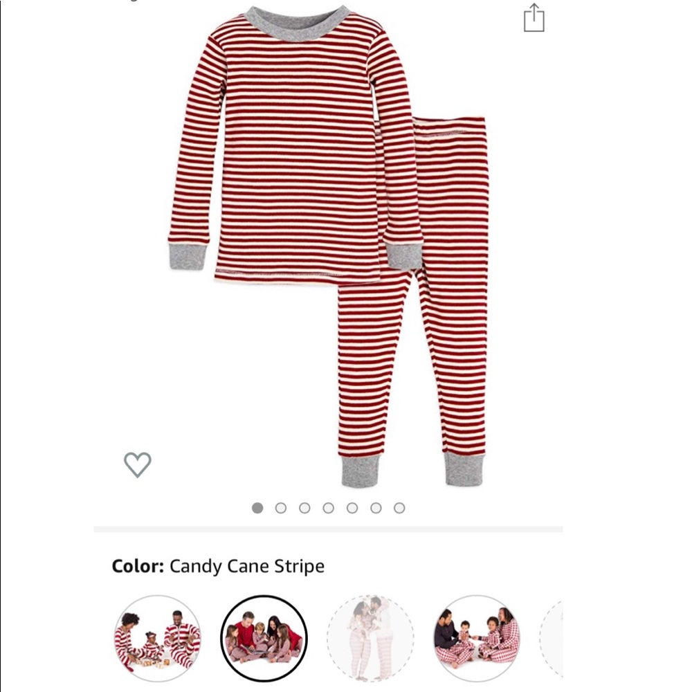 Burts Bees Women’s Candy Cane Striped Pajamas